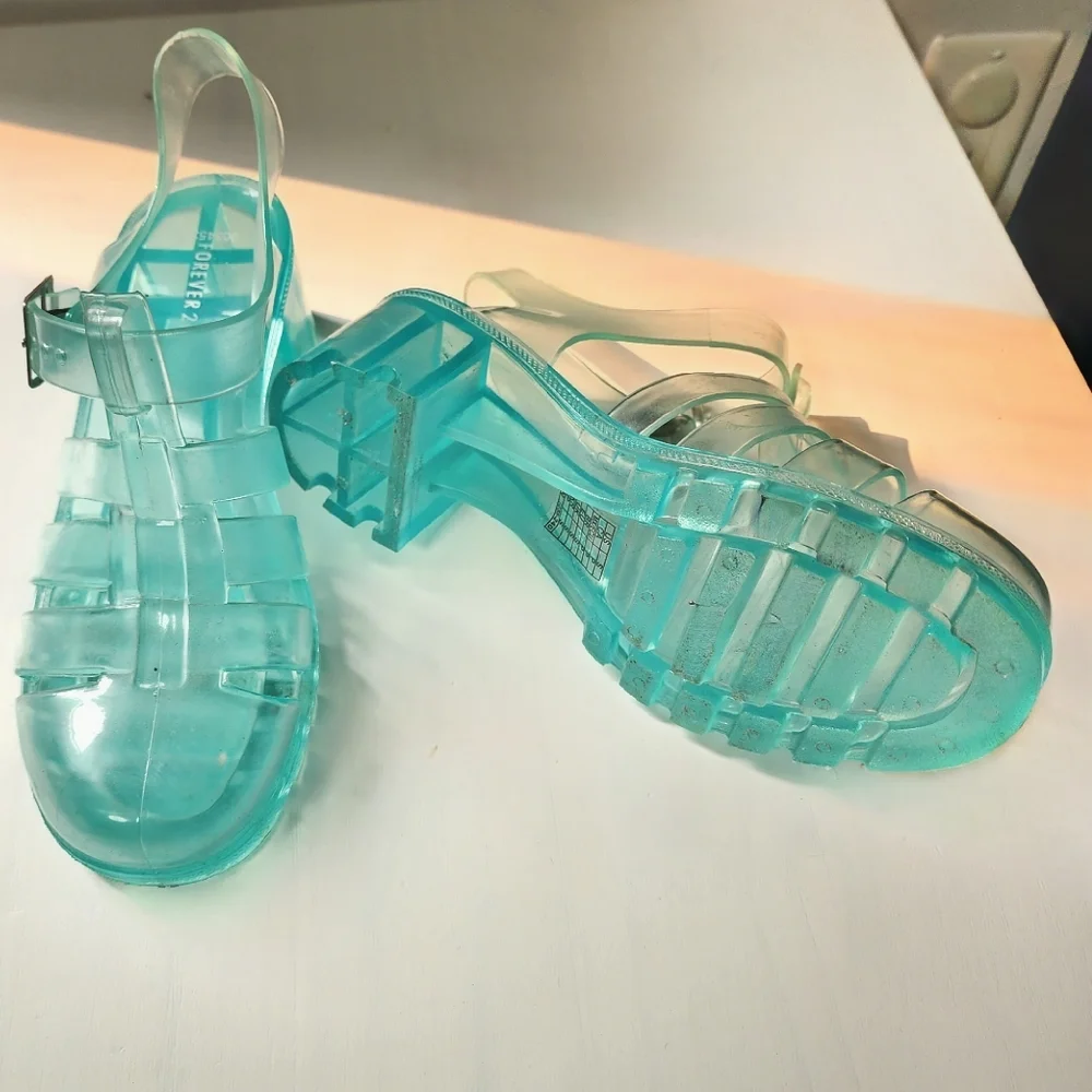 Fisherman Jelly Sandals Forever 21 90s comeback sz. US 6 Summer trendy sandals - Picture 8 of 8